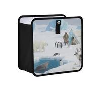 KLL Animals of The Arctic Hanging Foldable Car Garbage Can Backseat Hanging Trash can for Back seat Garbage bin for SUV, Truck & Minivan