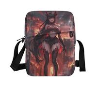 KLL Anime Style Demonic Beauties Dark Castle messenger bag cute Vegan Leather green crossbody bags for women Travel Woman Shoulder Handbags