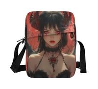 KLL Anime Style Demonic Beauties messenger bag for women Vegan Leather mens crossbody bag Shopping Shoulder Handbags