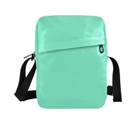KLL Aqua Marine Solid Color Pure Plain messenger bag for women Vegan Leather crossbody bag Travel Shoulder Handbags