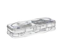 KLL Arctic Tribal Wolf Dream Catcher Designed Plastic Pencil Box Clear