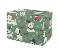 KLL ark Green Playful pups Christmas Crate Covers for Dog Cages Privacy Kennel Covers Roller Shades 36 Inch