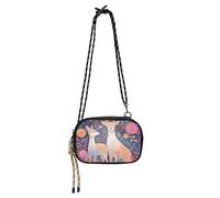 KLL Art Froal Deer Pattern Crossbody Camera Bag for Men Practical with Credit Card Slots Women's Shoulder Handbags Date
