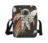 KLL Astronaut Rainbow Planet messenger bag for women Vegan Leather Crossbody Small Bags For Women Shopping Shoulder Handbags