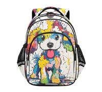KLL Backpack For Elementary School for Boys Girls Daycare Bag Boys Casual Shoulder Daypack Funny Giant Poodledogs Dog Colorful