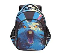 KLL Backpack for School for Kids Teens Boys School Bag Children Casual Day pack Blue Horrible Rabbit Dark Pop Art