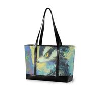 KLL Badger Art Asthetic trendy briefcase for women with zipper canvas tote Large Handbag for gym with cartera para laptop de mujer