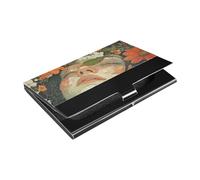 KLL Bask Sun Flowers Illustration Ultra-Thin Small Business Card Holder with Leather and Stainless Steel Credit Card Holders for Travel Home or Office Use tarjetero para Hombre