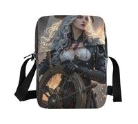 KLL Beautiful Female Pirate messenger bag for women crossbody Vegan Leather crossbody bag Travel Shoulder Handbag For Travel