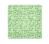 KLL Beautiful Stylish St. Patrick's Day Lucky Green Clover Protective Makeup Travel Bag Cloth Organizer Wrap Camera Lens Cloth Wrapper Organizer Bags For Women, beautiful stylish St. Patrick's Day