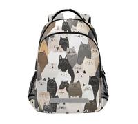 KLL Beauty Ragdoll Cats White backpack kids 16 inch with large books bag for child mochilas escolares para ni?as