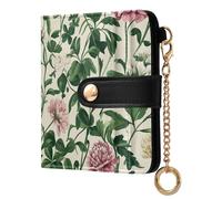 KLL Beauty Spring Flowers Vermont Red Clover Women's Minimalist Folding Wallet Cute Premium PU Leather Wallet for Women