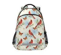 KLL Bird Bird on Branch with Butterflies classic kids backpack with big bookbags for middle school mochilas para ni?a