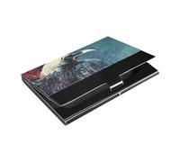 KLL Bird Night Bloody Ultra-Thin Business Card Holder Organizer with Leather and Stainless Steel Credit Card Holder for Women or Men tarjetero para Hombre