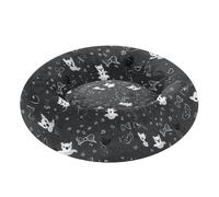 KLL Black Bow and Ghosts Calming Anti Anxiety Pet Cat Beds fluffier Kitten Beds for Extra Small Size Pets Sleeping Sofa para Perros Grandes