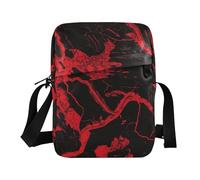 KLL Black Red Irregular Marble Texture messenger bag for men Vegan Leather green crossbody bags for women Shopping Shoulder Handbags