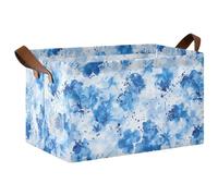 KLL Bleach and Dye Rectangle Storage Baskets Bins for Cube Storage with Handles Foldable Boxes for Organization 2 Pack