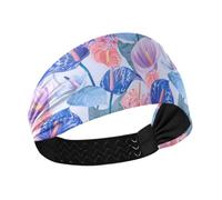 KLL Blue Anthuriums Pastel Calla Lilies Cooling sports headband Stretchy sweatbands for Workouts hiking Football