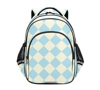KLL Blue Beige Backpacks for Girls Boys Students Middle School Large Book Bag for Youth Kids Travel Backpacks Size M mochila para adolescentes chicas
