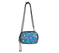 KLL Blue Color Oil Painting Stars West Crossbody Purse for Women Waterproof with Adjustable Strap Over The Shoulder Purse For Hiking Traveling