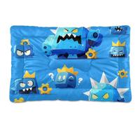 KLL Blue Cute Monsters Cartoon Washable Pet Bed Mat Soft Anti-Slip Pet Mat for Large Jumbo Medium Small Dogs 36" x 24"