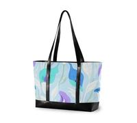 KLL Blue-purple Calla Lily Flowers essentials tote bag with laptop with zipper computer tote bags for women Large Handbag for Pool Gym Grocery Travel with bolsos secret para