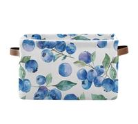 KLL Blueberries Watercolor storage baskets, and waterproof pantry baskets with sturdy handle atorage solutions solutions 2 Piecing for room room gift