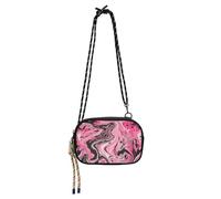 KLL Blush and Black Marbling Crossbody Camera Bag for Womens Trendy with Adjustable Strap Shoulder Bags Take a walk
