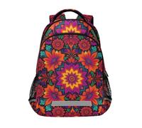 KLL Boho Floral Mandala Print state bags kids backpack with big bookbags for kids mochilas para la escuela