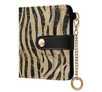 KLL Boho Vintage Simplified zebras Stripes Vintage Women's Folding Wallet For Women Fancy PU Leather Card Wallet for Woman Girl