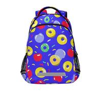 KLL Bright Blue Donuts cool backpacks kids with large bookbag for 2nd grade school boys girls mochilas para la escuela