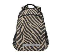 KLL Brown black zebras Print stray kids backpack with chest strap bookbags for 1st grade school boys girls mochilas para adolescentes chicas
