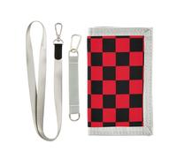 KLL Buffalo Plaid Check Black Red Trifold Trifold Wallet for Men for Womans pop Sturdy Thin Wallets for Men with Lanyard