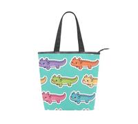 KLL Canvas Bags Bulk Cartoon Salamander Axolotl Cute Tote Bag With Pockets For Teachers blanks
