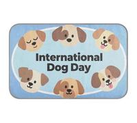 KLL Cartoo Dog Heads Summer pet Cooling mat for Dogs Self Cooling cat Bed for Dog Cats Indoor Cute tapete Frio para Perros M