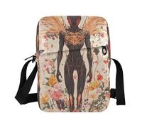 KLL Cartoon Aliens Fantasy Style messenger bags Vegan Leather Small Crossbody Bag For Women Shopping Shoulder Handbags