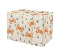 KLL Cartoon Animal Orange Crab Dog Crate Cover Puppy Wire Cage Cover Rollers Shades 36 Inch