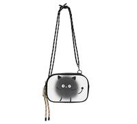 KLL Cartoon Cute Black Monster Small Crossbody Bag Women Comfort with Adjustable Strap Small Handbags Walk the dog