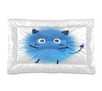 KLL Cartoon Cute Blue Monsters Washable Dog Sleeping Mattress Soft Anti-Slip Pet Kennel Beds for Large Jumbo Medium Small Dogs 24" x 18"