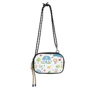 KLL Cartoon Cute Color Stick Figure Sling Bags Crossbody Women Trendy with Credit Card Slots Cell Phone Bag Take a walk