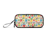 KLL Cartoon Cute Colorful Dwarf Nylon Pen Case Pencil Bag Large Capacity Pencil Cases for Girls Stationery for College Teacher