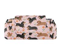 KLL Cartoon Cute Dachshunds Dogs Flowers umbrella stroller organizer with cup holders caddy organizer with handle handy pocket accesorios para bebes