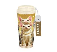KLL Cartoon Cute Devon Rex Cats Realistic Style Stainless Steel Travel Coffee Tumblers For Women With Lid designed Tumbler Mug For Hot Cold Drinks 17 oz Spill Proof