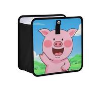 KLL Cartoon Cute Pink Pig Hanging Foldable Carbage Can Car Garbage Hanging car Trash can for Back Foldable Garbage Bin for Women Men Road Trip Essentials