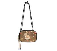 KLL Cartoon Cute Rabbits Brown West Crossbody Purse for Men Trendy with Credit Card Slots Women's Shoulder Handbags Go shopping