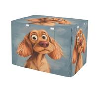 KLL Cartoon Funny Cocker Spaniel Dogs Sorrow Dog Crates Covers Pet Kennel Cover Roller Shades 30 Inch