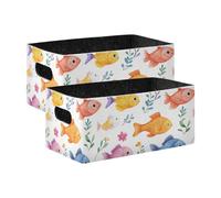 KLL Cartoon Funny Fish White collapsable Felt baskets for organizing for laundry room Decorativas clothes storage basket