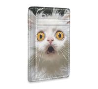 KLL Cartoon Funny Laperm Cats Fear leather small womens wallet slim with money clip RFID Blocking card clip for Men and Women carteras para mujer