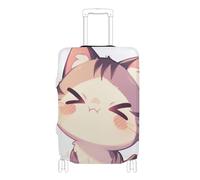 KLL Cartoon Fuuny Angry Cat Elastic luggage covers Scratchproof suitcase elastic cover travel accessories Fit 18-32 Inch Luggage, cartoon fuuny angry cat, XL 29-32 in