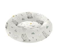 KLL Cartoon Grey Wolf Cute Warm & Soft Pet Cat Bed fluffier Cat Pillow Bed for Small Size Pets Supplies Camas para mascotas Grandes